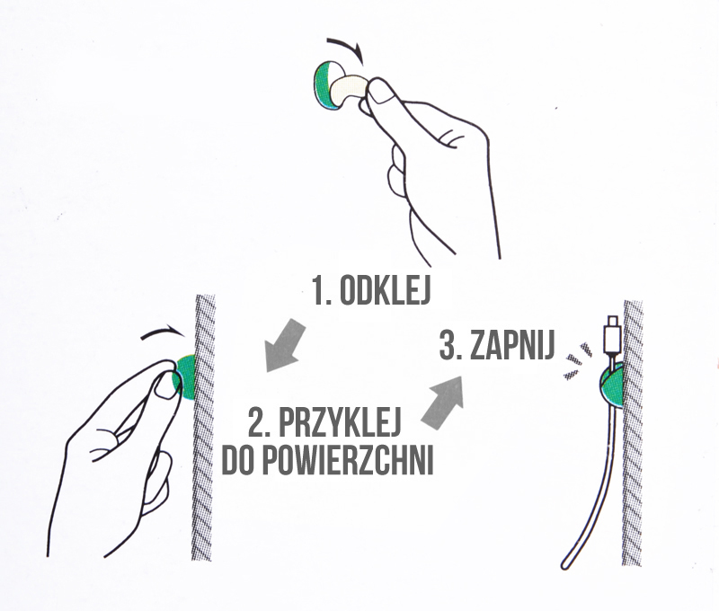 ORGANIZER KABLI SILIKONOWY 6 SZT CABLE DROP Kod produktu 1774