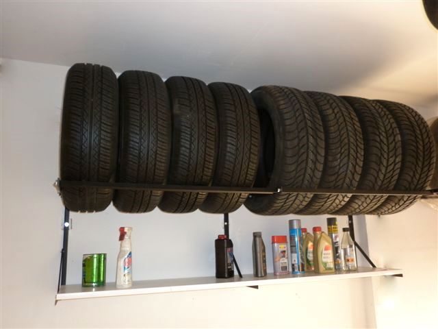 Regal Stojak Wieszak na 8 opony z polka kola felgi Brand other