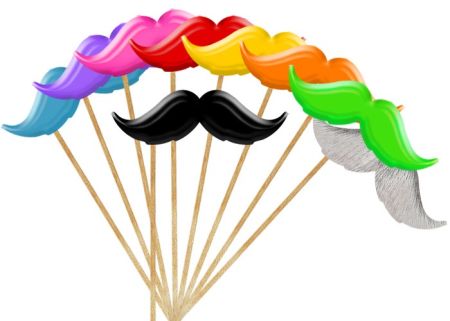 

Karteczki usta wąsy na Wieczór Panieński gadżetety