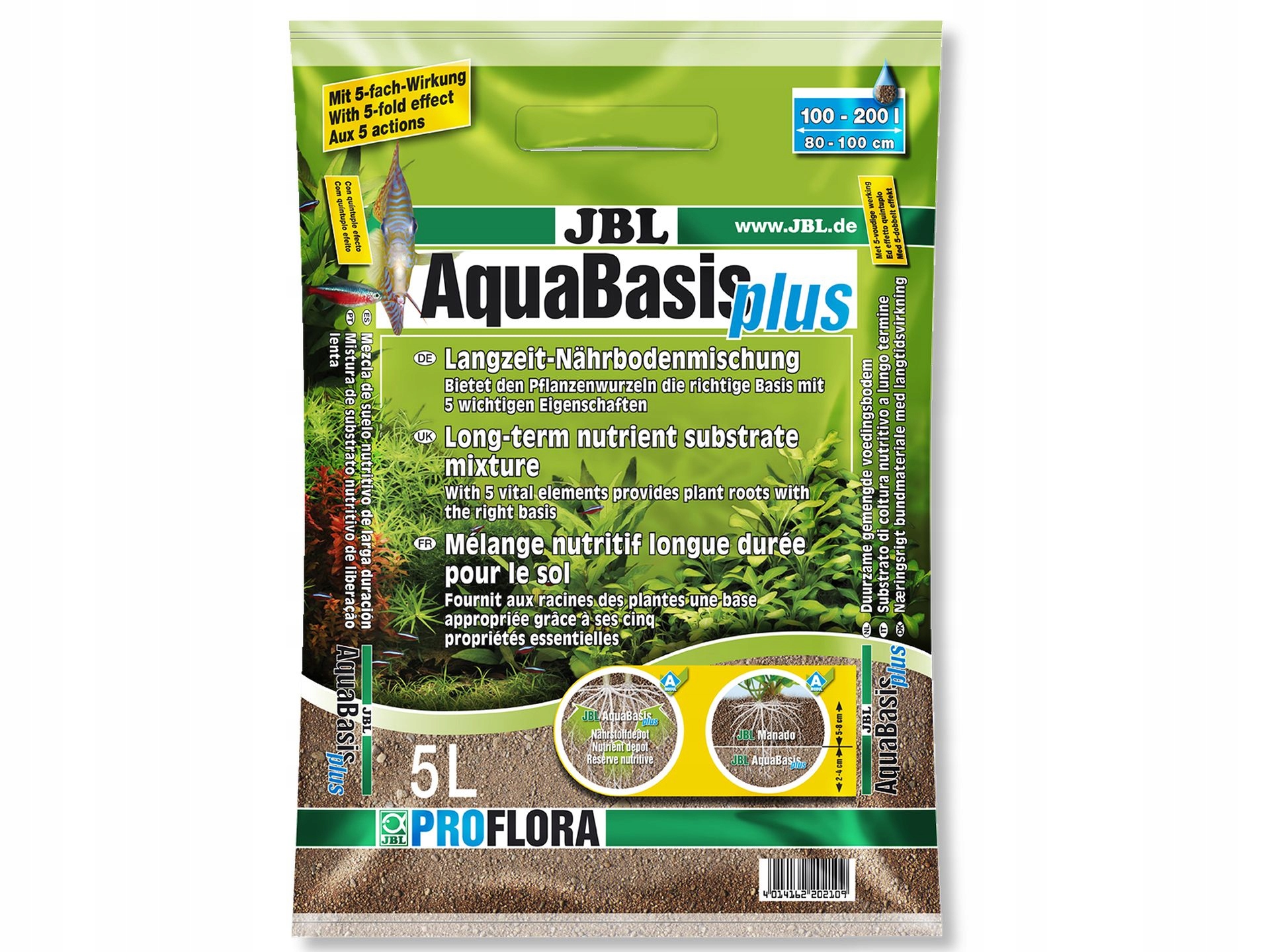 JBL Aquabasis 5L doplnené podkladu podľa podkladu