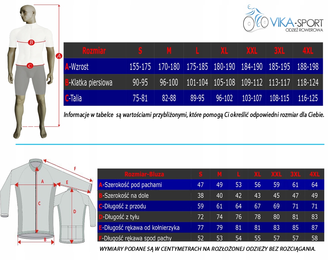 Bluza Rowerowa Ocieplana RED Rozmiar -XS-VIKASPORT Rozmiar XS