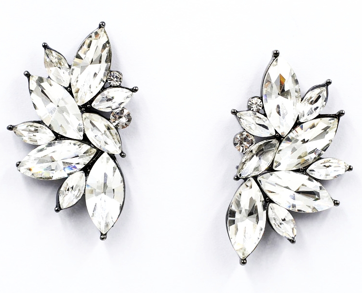 

Kolczyki skrzydła kwiaty kolory Swarovski Błyszczą