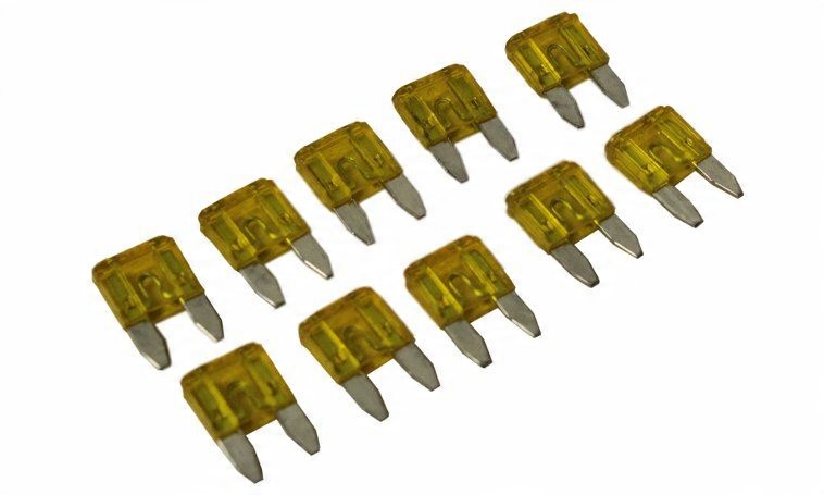 

Bezpiecznik płaski 20A Mini 10szt. 10,9x3,6x16,3mm