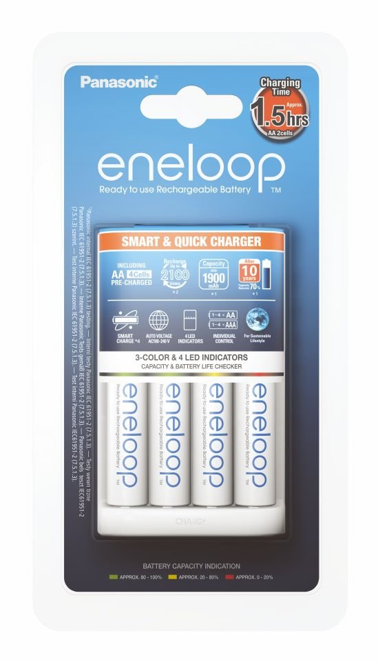 

Ładowarka Eneloop BQ-CC55 + 4x R6 Aa Eneloop Mcce
