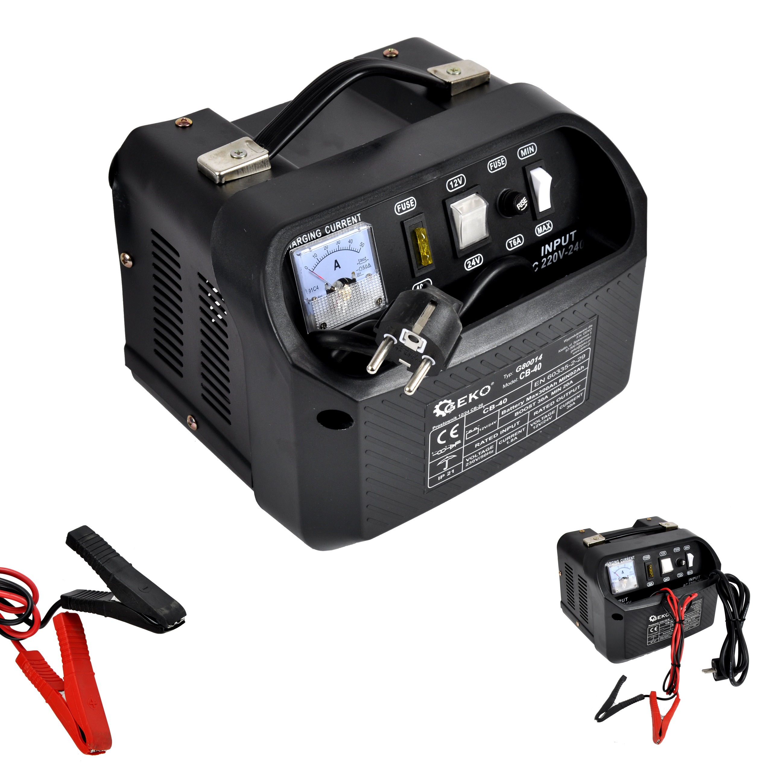 

Prostownik 12V/24V 30A 300Ah ładowarka akumulatora