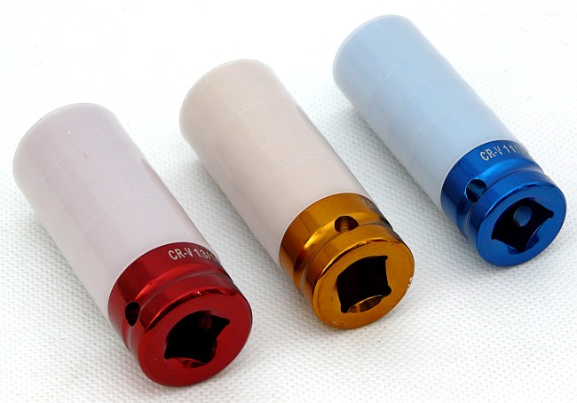 ZESTAW NASADKI UDAROWE DO ALUFELG 17 19 21mm ETUI Mocowanie 1/2