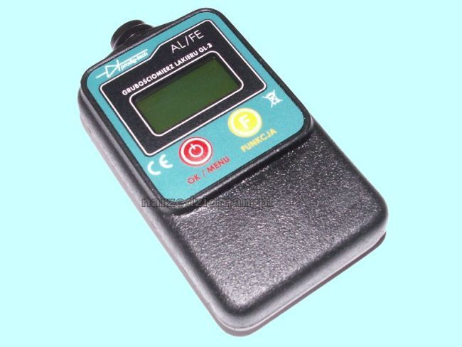 POLSKI MIERNIK GRUBOŚCI LAKIERU GL-3 Fe ALU TESTER Marka Prodig-Tech
