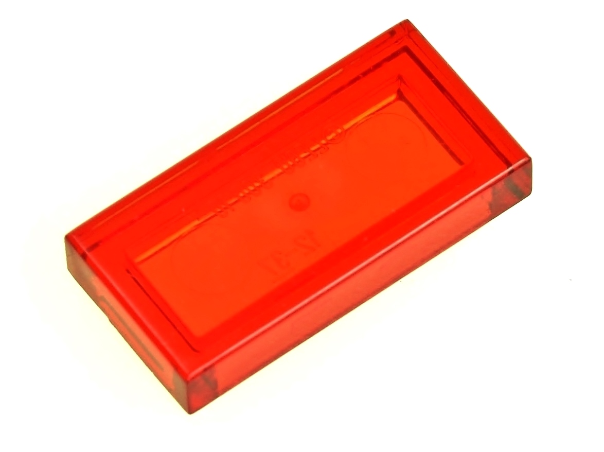 

Lego Płytka gładka 1x2 3069b czerwona trans 2 szt.