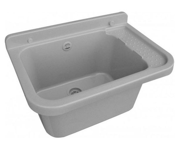 

Zlewozmywak gospodarczy zlew 50x34x21cm.SZARY .090