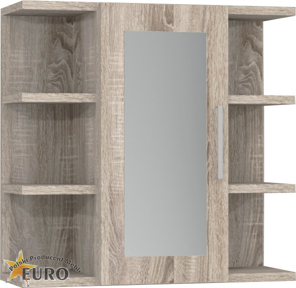 WISZĄCA SZAFKA ŁAZIENKOWA Z LUSTREM 7 PÓŁEK SONOMA Marka Euro-Meble