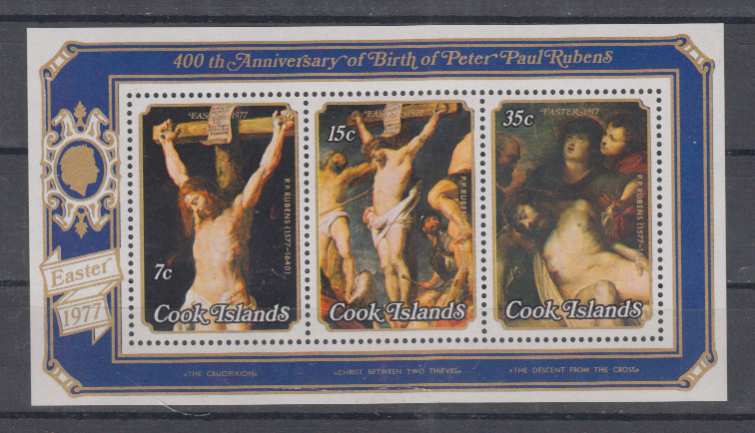 AT0672 Wyspy Cooka Mi Blok 67 ** Jezus