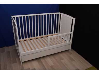 ŁÓŻECZKO DZIECIĘCE BIAŁE Z SZUFLADĄ + MATERAC GPK Kolekcja AS