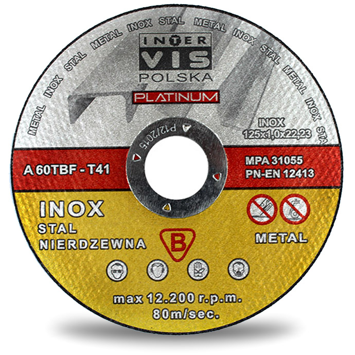TARCZA DO CIĘCIA METALU 125x1 IV PLATINUM INOX x10 Kod producenta IVMIC12510