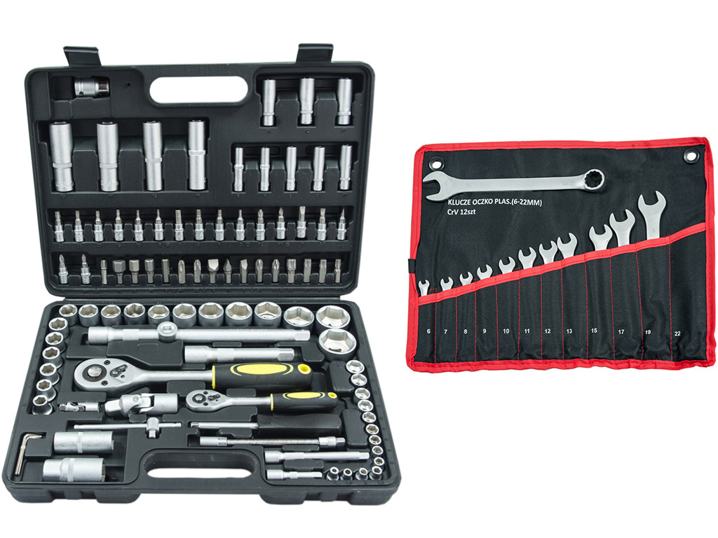 ZESTAW KLUCZY NASADOWYCH KLUCZE NASADOWE 94 + 6-22 Waga produktu z opakowaniem jednostkowym 8 kg