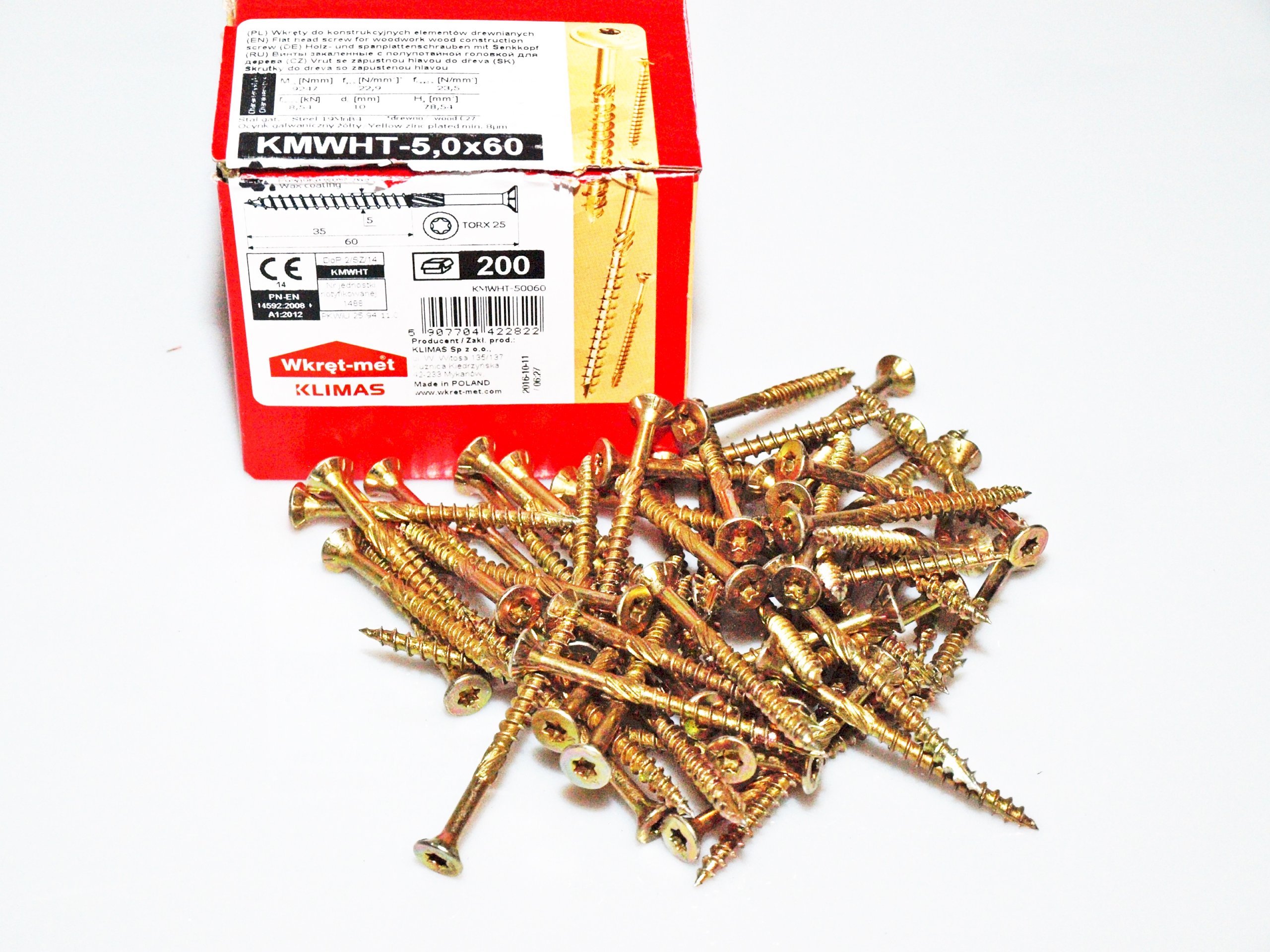 

Wkręty Ciesielskie Do Drewna 5,0x60 Torx 200 szt