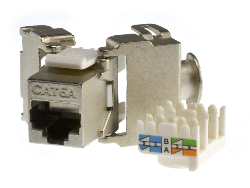 

Mediabox 45x45 Keystone RJ45 Stp kat.6a bezn. Neku