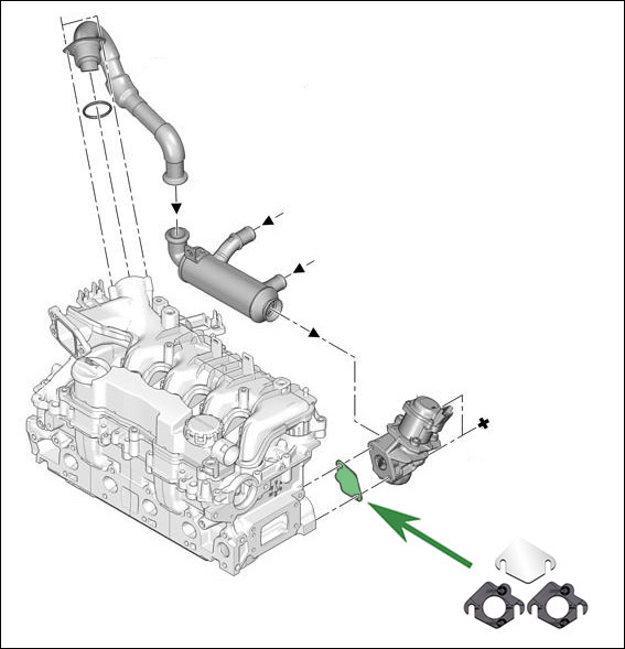  Заглушка EGR CITROEN PEUGEOT FORD 1.4 1.6 HDi TDCi Engine Type Diesel 
