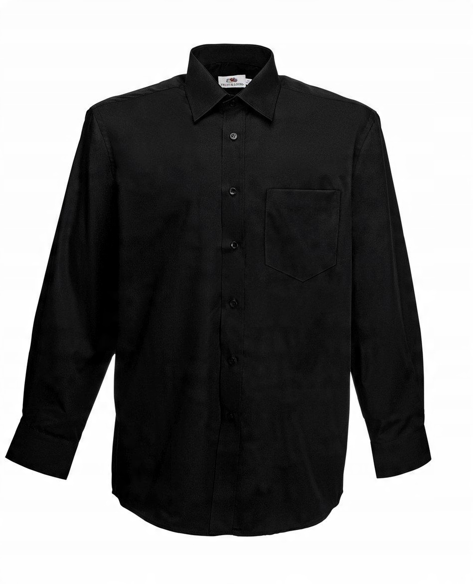 

Men Poplin L/s Shirt Black XXXL