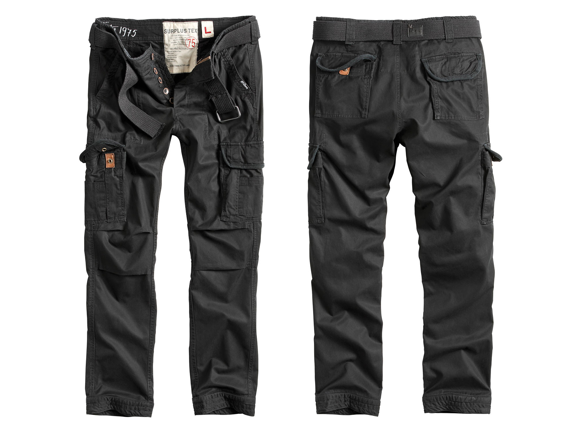 

Spodnie Slim Surplus Premium Slimmy Czarne - L