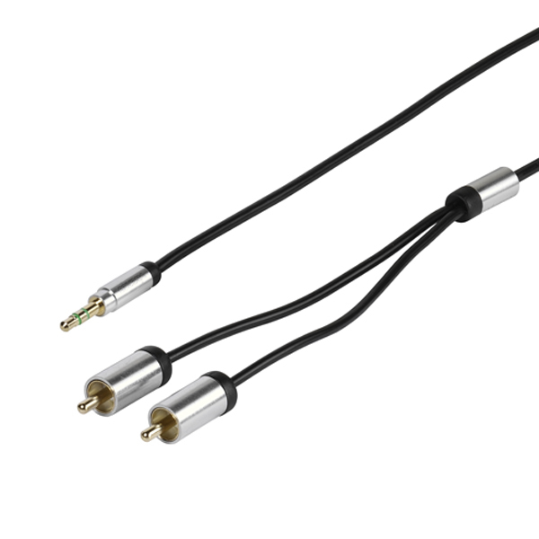 

Mały Jack 3,5mm - 2xRCA 1,2m 24K Ofc Metal Vivanco