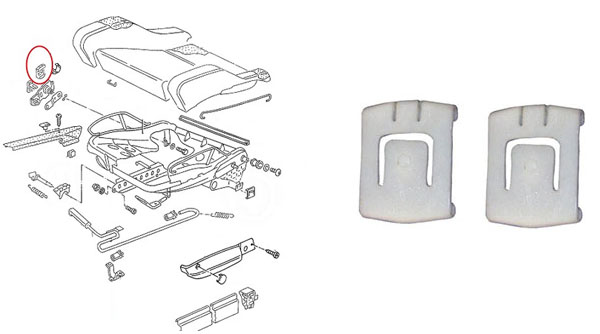 ŚLIZG WEW. FOTELA KLOCEK GOLF PASSAT AROSA IBIZA 2 SZTUKI NOWY TANIO JAKOŚĆ