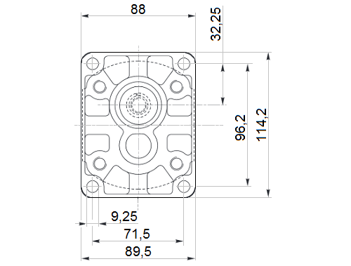 SILNIK HYDRAULICZNY ZĘBATY GR2 38,5L/min 11cm3 BLUE ASCEND EAN (GTIN) 6932180677823