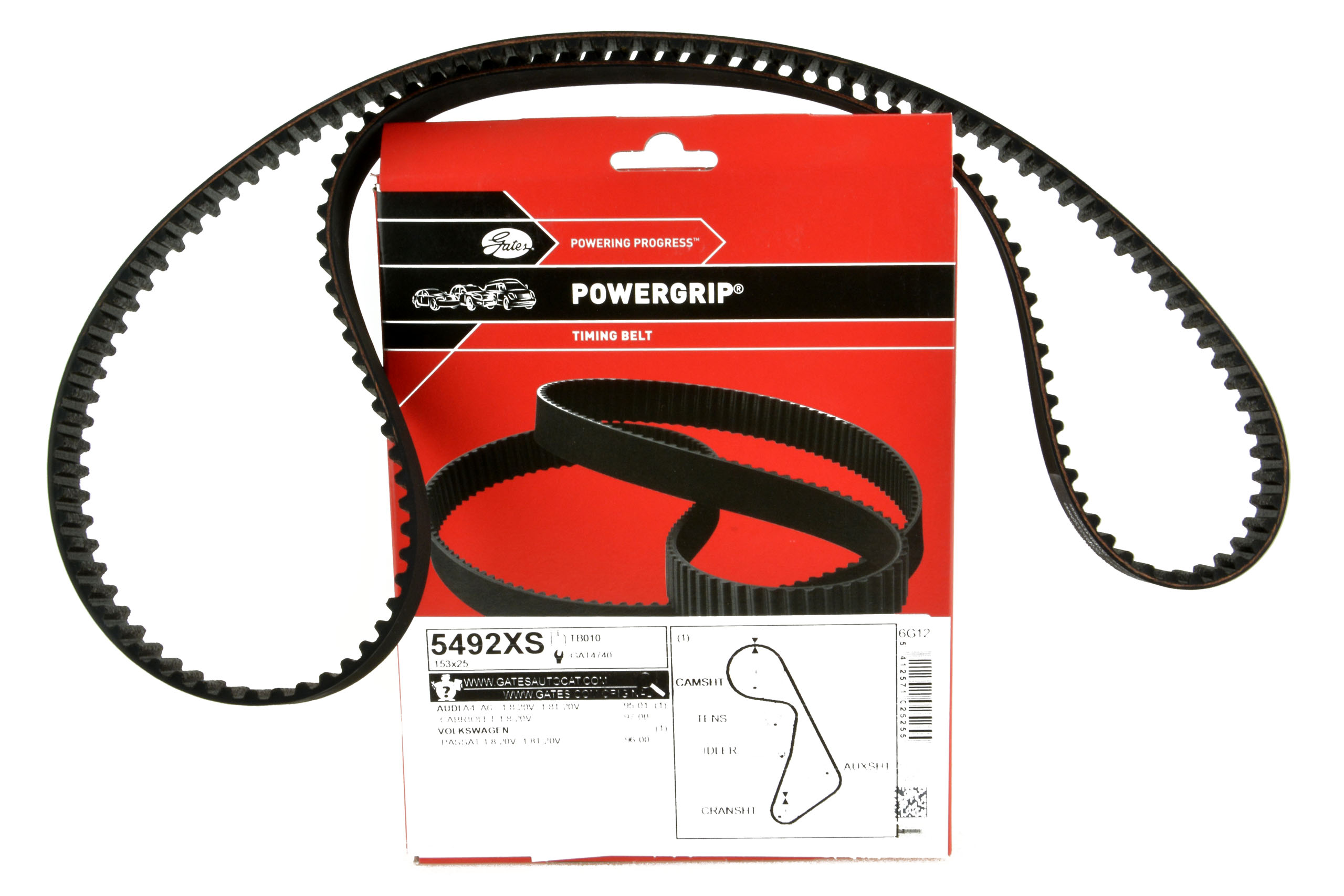 5492XS - Ремінь ГРМ GATES AUDI A4 B5 / A6 C4 C5 1.8 T