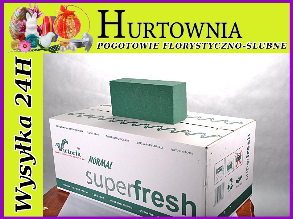 Gąbka pianka florystyczna do kwiatów żywych, 20szt EAN (GTIN) 5902188655070