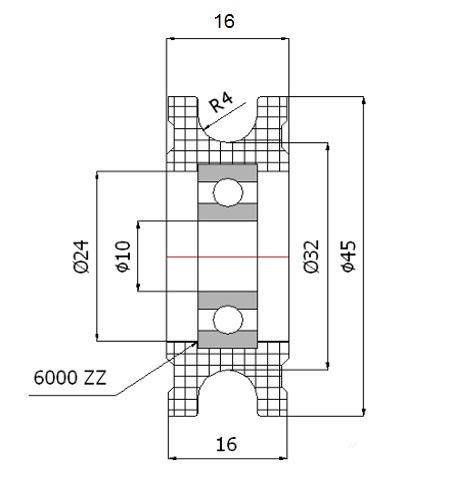 FI 45 ROLKA NA LINKĘ FI 8 ROLKI C45/8Ł EAN (GTIN) 5903636534114