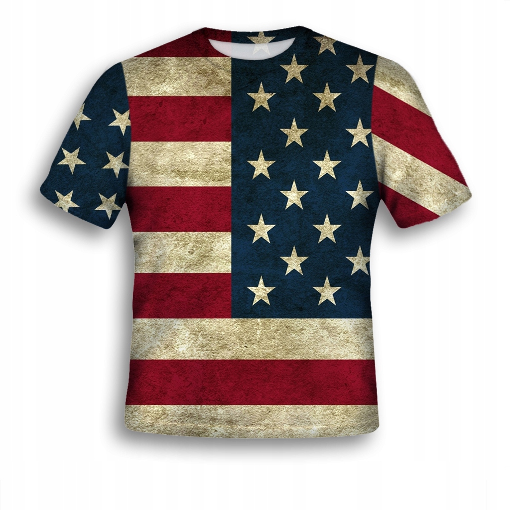 

Koszulka Full Print T-shirt Usa L Nadruk 3D Modna