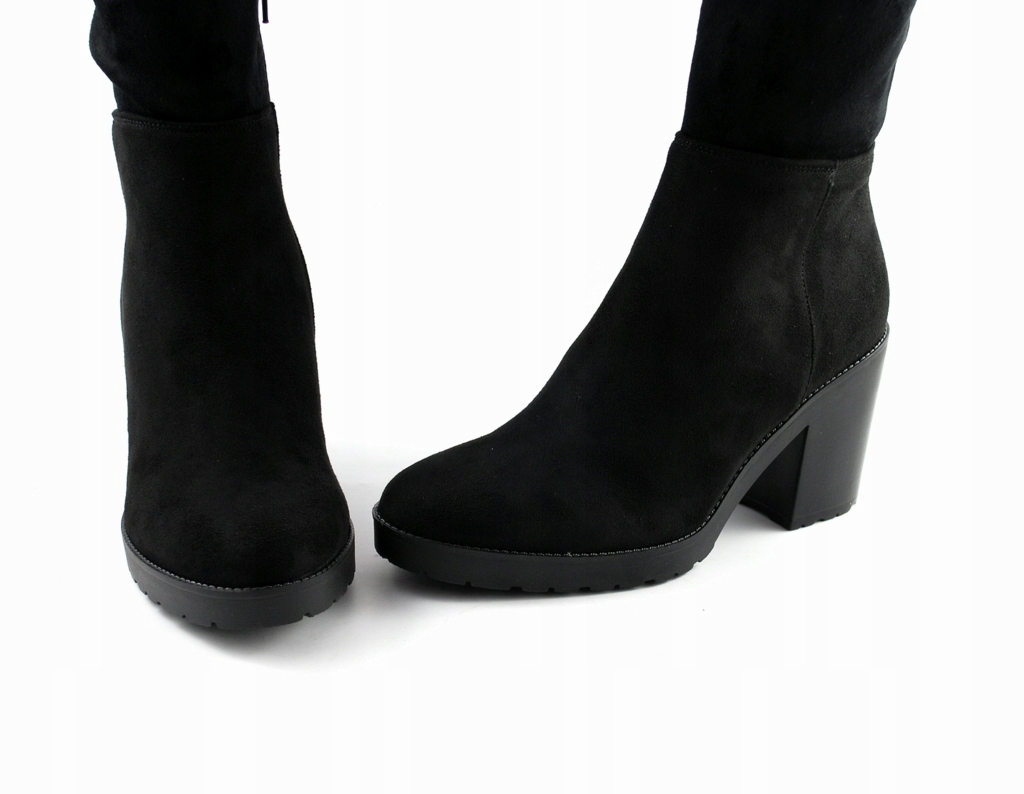 -20% RYŁKO 7IXC0 Kozaki na słupku czarne lycra 36 EAN (GTIN) 5902224588485