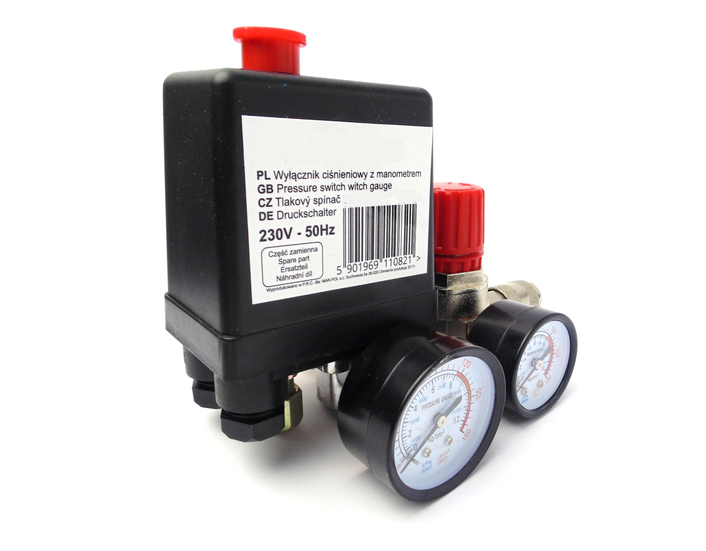 PRESOSTAT 230V WYŁĄCZNIK CIŚNIENIOWY DO KOMPRESORA EAN (GTIN) 5907580112473