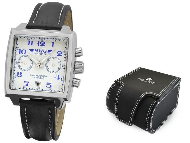 Mwg Air Force Poljot Chronograph 3133 Bílé