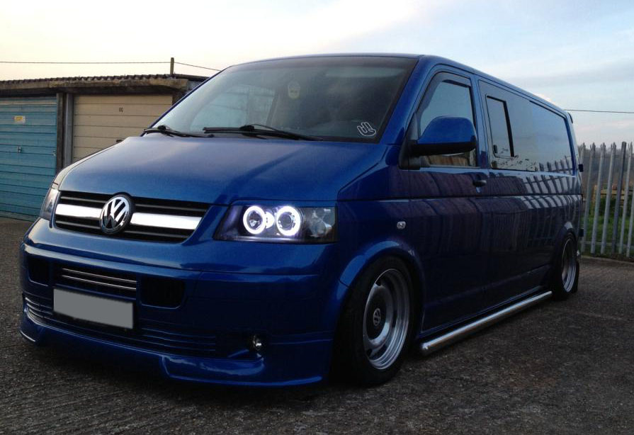 VW Transporter T5 03-09 LAMPY reflektory RINGI H7 Informacje dodatkowe silniki regulacji w zestawie żarówki w zestawie