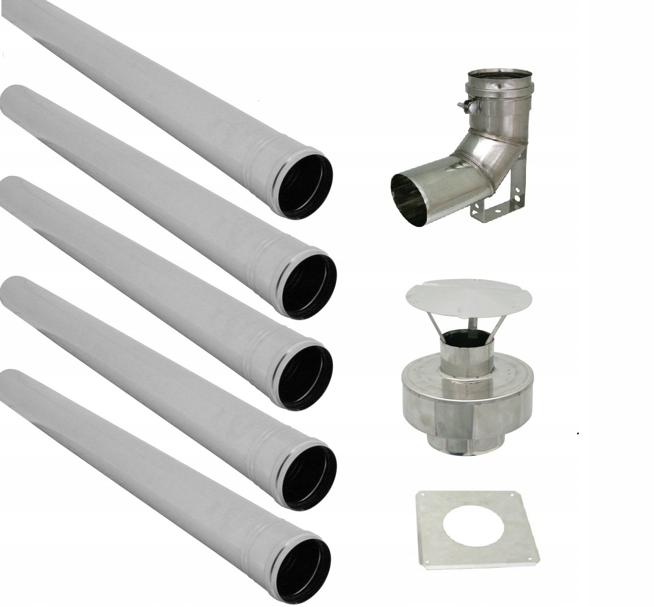 

Wkład Kominowy fi 80 Kondensat Turbo Gaz Komin 5m