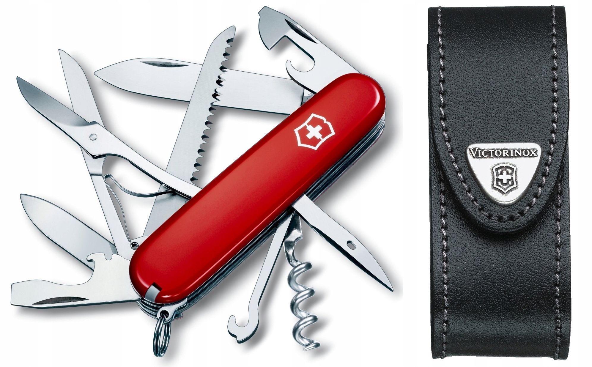 Victorinox 1.3713, scyzoryk Huntsman etui skórzane 4.0520.3, 91 mm
