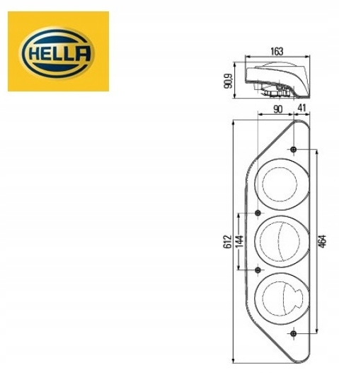 LAMPA TYL LEWA PRZYCZEPA KAMPER CARALUNA HELLA Brand Hella