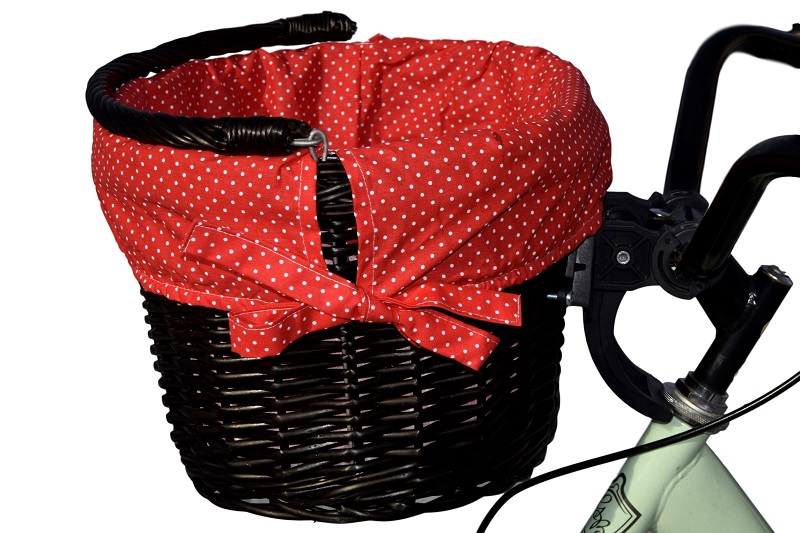 Koszyk z wikliny na Rower kosz clips-obszycie 16ko