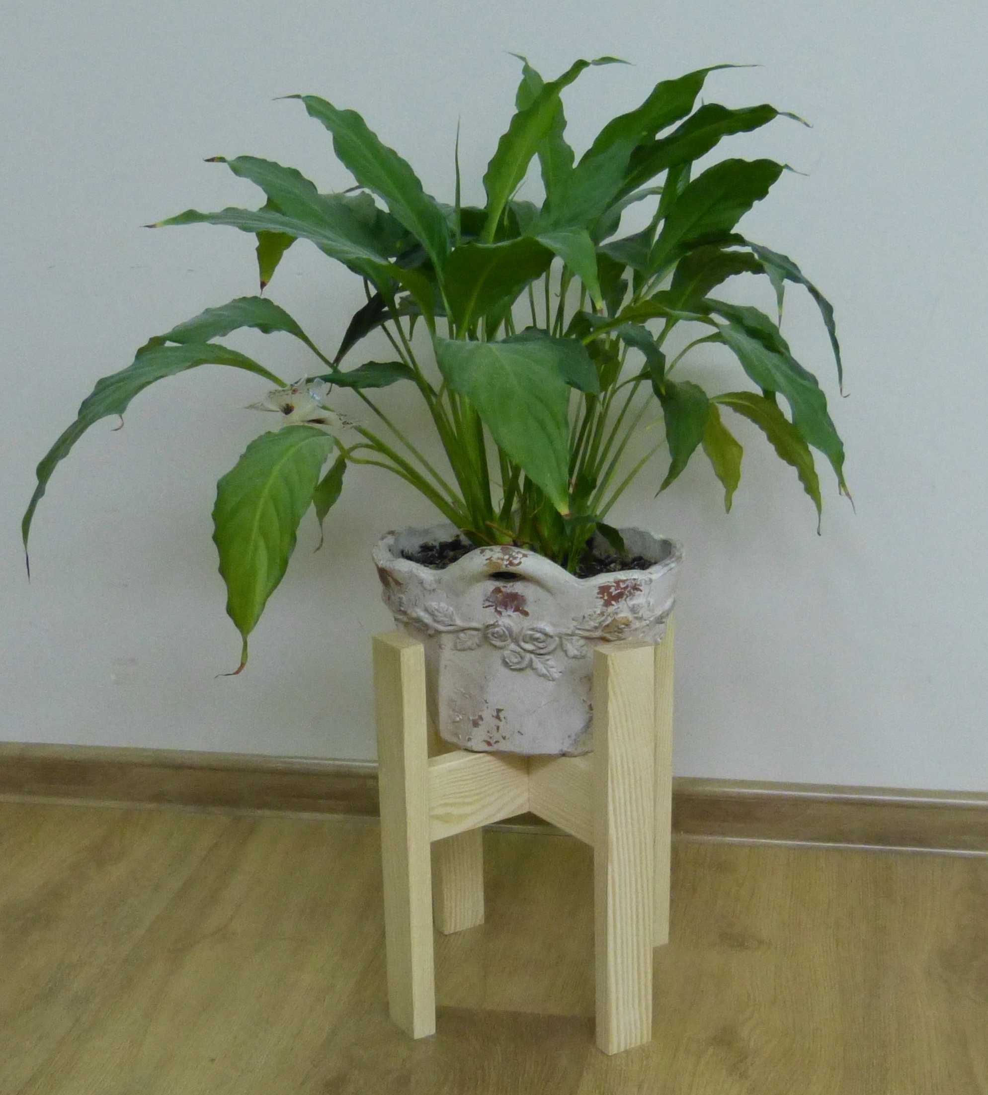 Kwietnik w60 x s30 Stojak drewniany skandynawski Marka inna