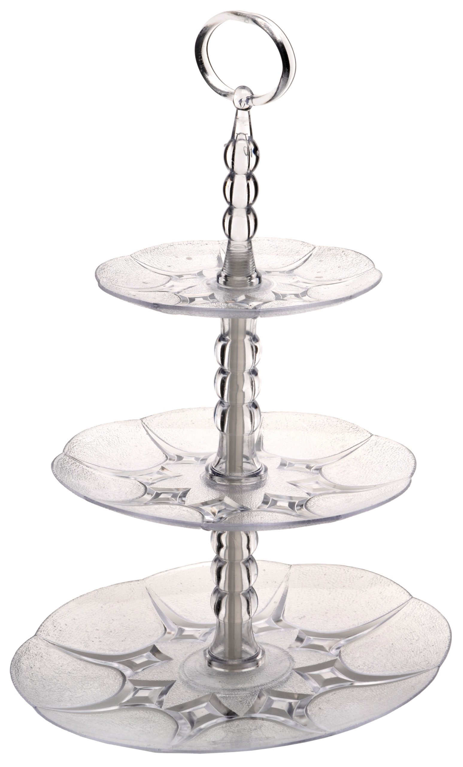 PATERA NA CIASTA OWOCE PIRAMIDA PLASTIK 3 PIĘTROWA