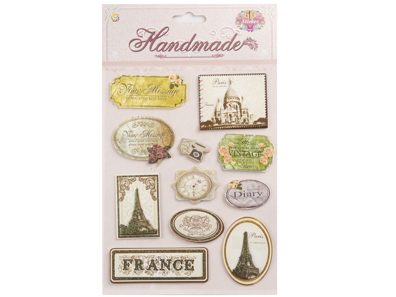 Naklejki Papierowe Zestaw 3D Scrapbooking QG6