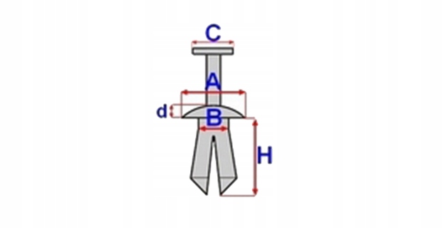 ВТУЛКА Кліпса 7 , 5 УНІВЕРСАЛЬНИЙ HONDA MITSUBISHI EAN ( GTIN ) 5907626814163 foto 0