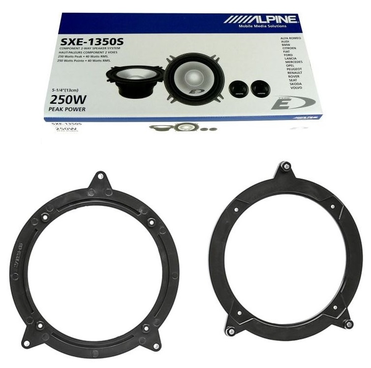 Automobilové reproduktory 130 mm Alpine SXE-1350S Bmw 3er E46 Predné Vzdialenosti