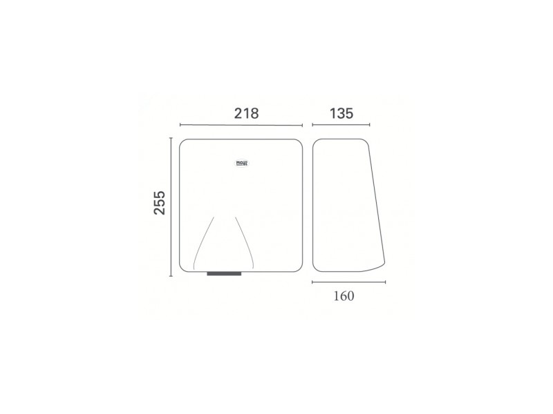 MO-EL SUSZARKA DO RĄK HOTELOWA BASENOWA ŁAZIENKOWA 1650W IPX1 Waga produktu z opakowaniem jednostkowym 2.8 kg