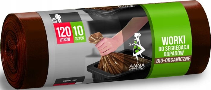 

Worki na śmieci Anna Z 120 l x 10 szt brązowe