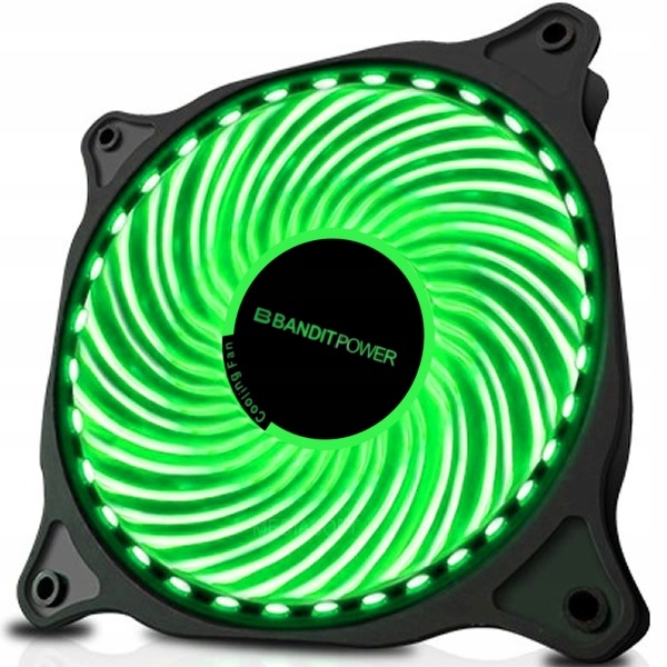 Вентилятор безшумний / NIEBIESKI / 33 LED / 12 см / MOLEX + 3pin розмір вентилятора 120 x 120 мм
