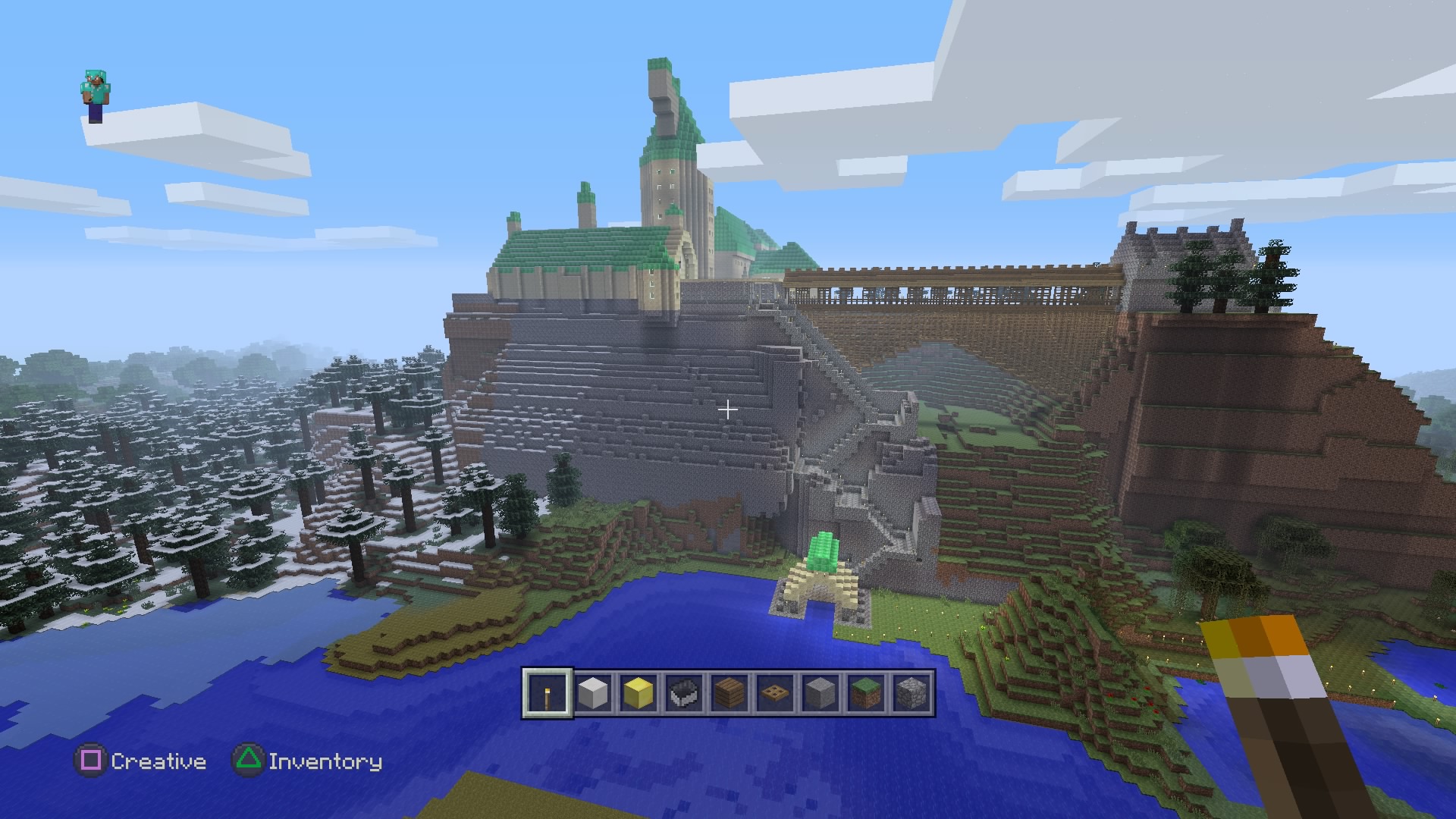 Minecraft ps4 версии. Minecraft (ps4). Хогвартс астрономическая башня майнкрафт. Сервера майнкрафт Гарри Поттер. Minecraft Bedrock ps4.