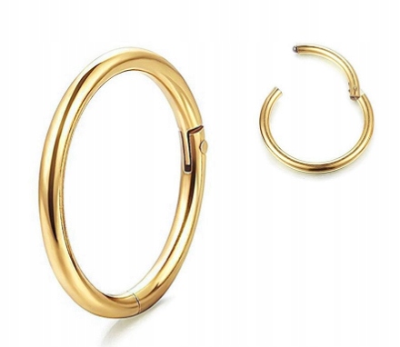 KOLCZYK CLICKER KÓŁKO ZŁOTY NOS UCHO TYTANOWY 0,8/7 Marka Inna marka