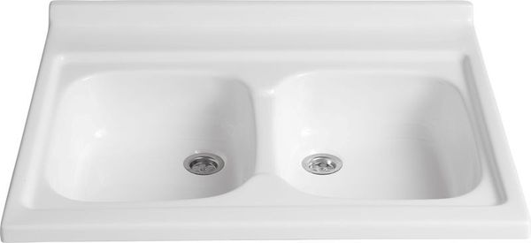 Zlewozmywak akrylowy 80x60 2-kom. BIAŁY + GRATIS Kod producenta ZD-60