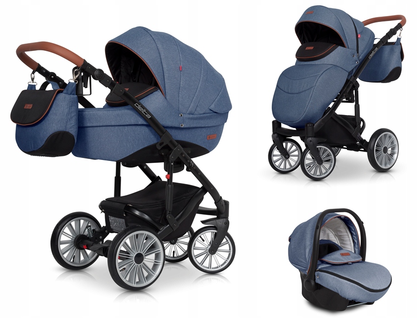 EURO-CART DELTA WÓZEK DZIECIĘCY 3W1 MEGA ZESTAW Model Delta